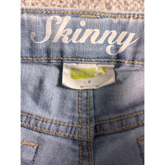 Crazy 8 Girls Skinny Jeans Light Wash Size 8 Denim Pants - Picture 3 of 4